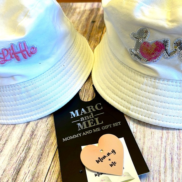 Marc and Mel • Maternity Mommy and Me Gift Set Bling Bucket Hats • NWT! - Picture 1 of 8